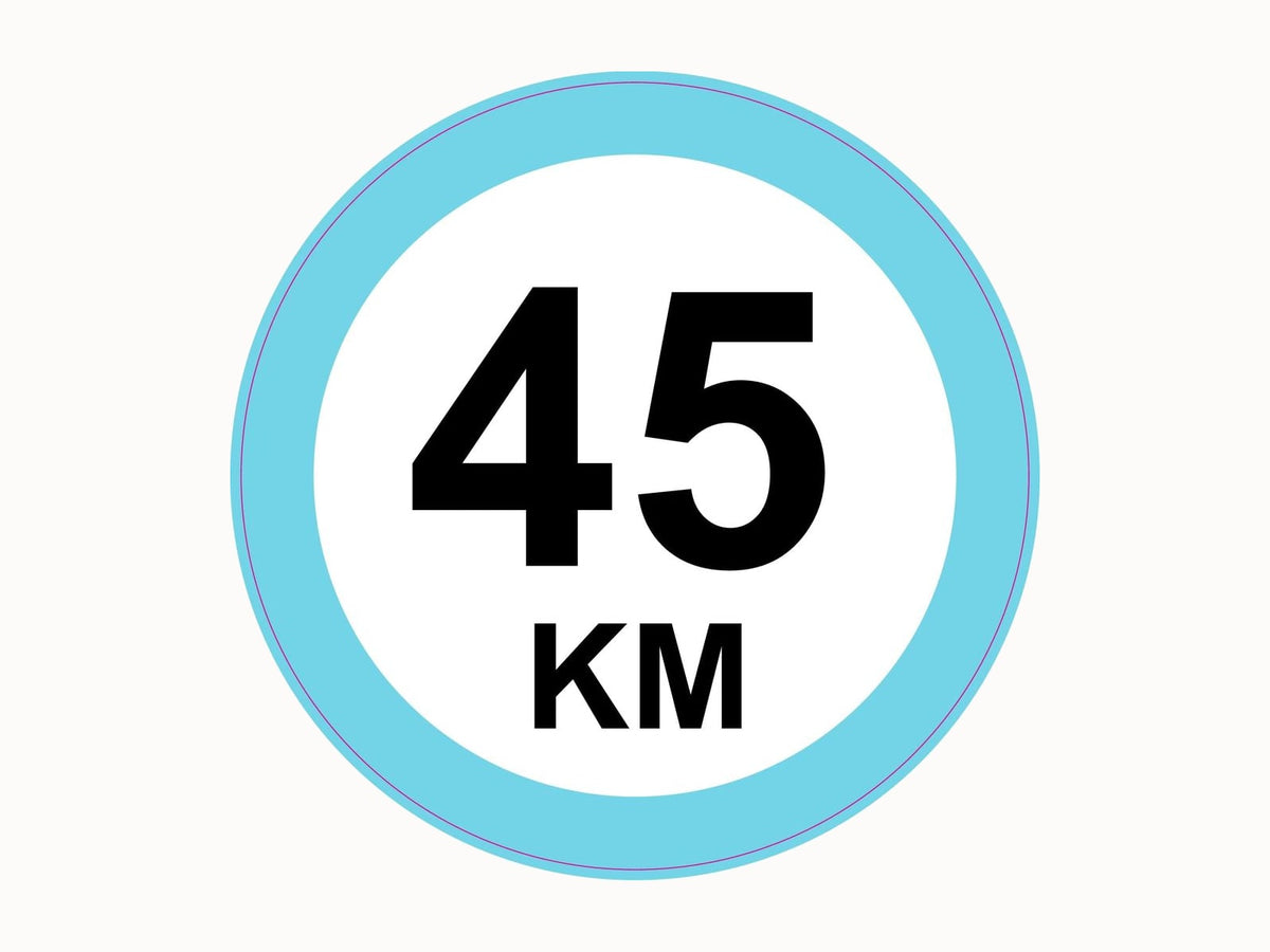 45 km sticker