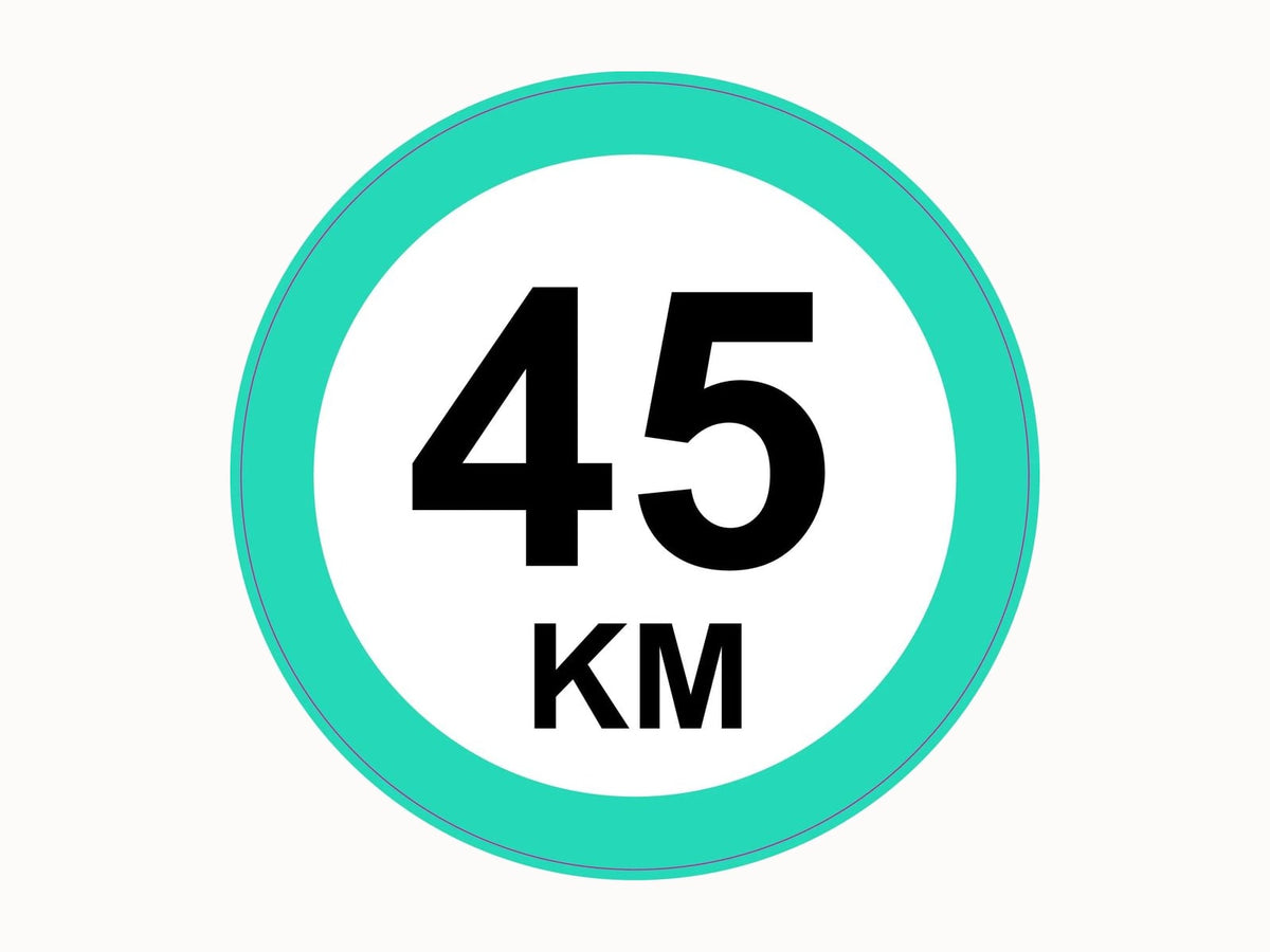 45 km sticker