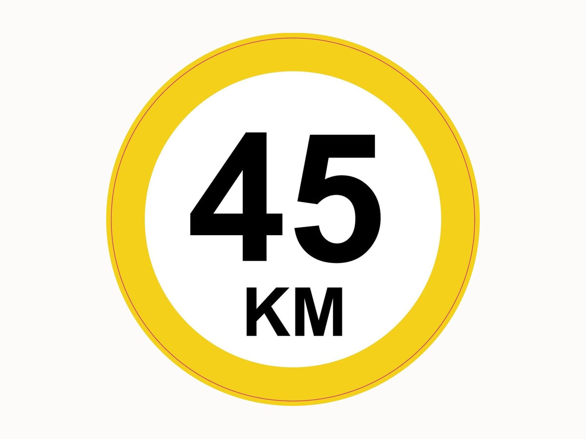 45 km sticker