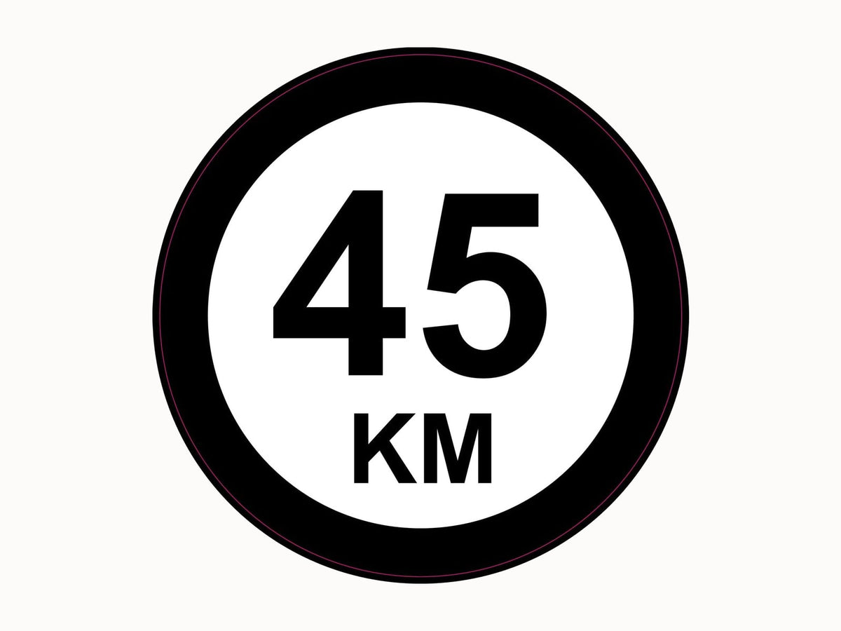 45 km sticker
