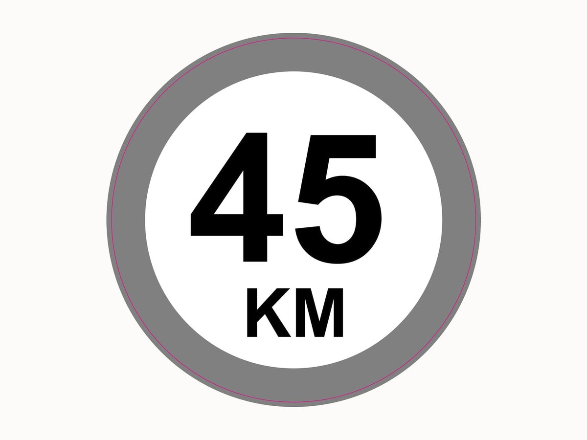 45 km sticker