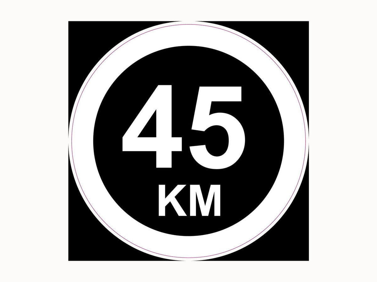 45 km sticker