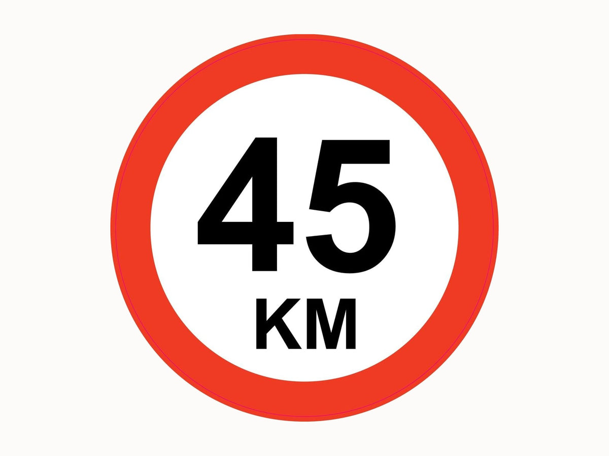 45 km sticker