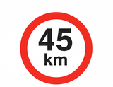 45 km sticker