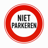 Niet parkeren verbodsbord/sticker zelfklevend