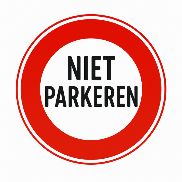 Niet parkeren verbodsbord/sticker zelfklevend