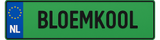Kentekenplaat met naam (11 tekens)