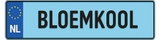 Kentekenplaat met naam (11 tekens)