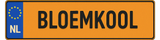 Kentekenplaat met naam (11 tekens)