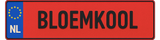 Kentekenplaat met naam (11 tekens)
