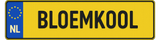 Kentekenplaat met naam (11 tekens)
