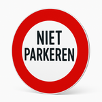Niet parkeren bord