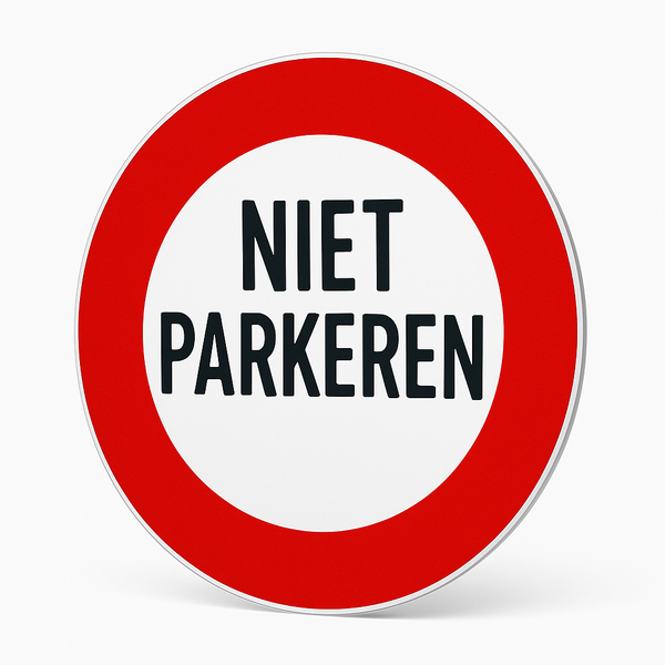 Niet parkeren bord