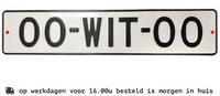 Witte kentekenplaat