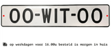 Witte kentekenplaat