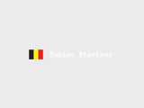 BE vlag met eigen naam sticker