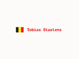 BE vlag met eigen naam sticker
