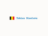BE vlag met eigen naam sticker