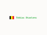 BE vlag met eigen naam sticker