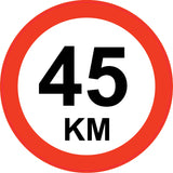 45 km sticker