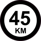 45 km sticker