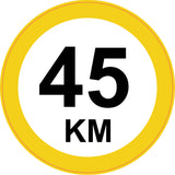 45 km sticker