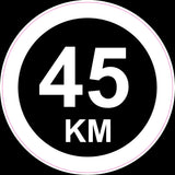 45 km sticker