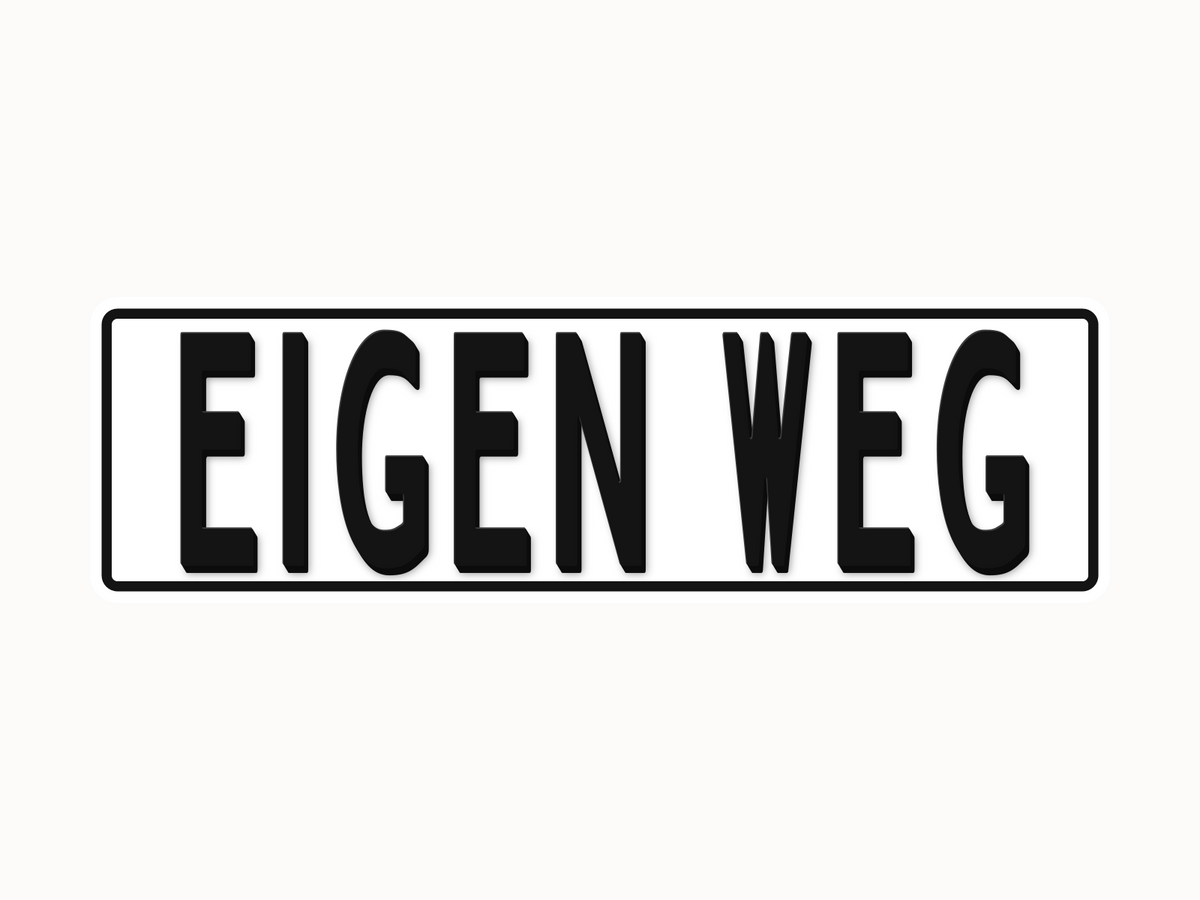 Eigen weg bord