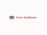 GB vlag met eigen naam sticker