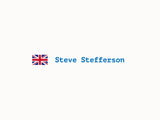 GB vlag met eigen naam sticker