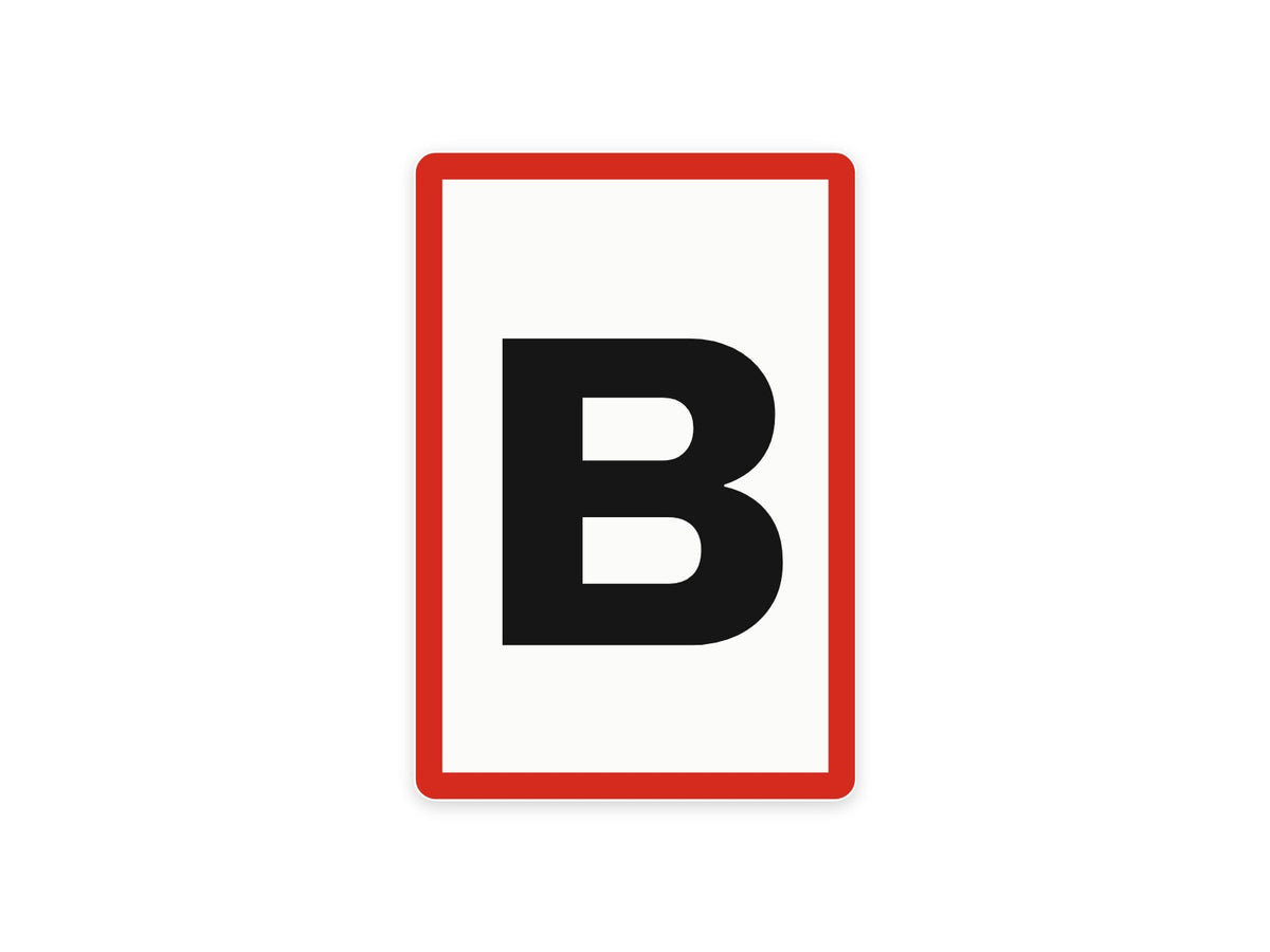 B droogblusleiding bord