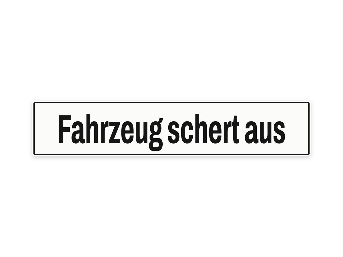 Fahrzeug schert aus bord