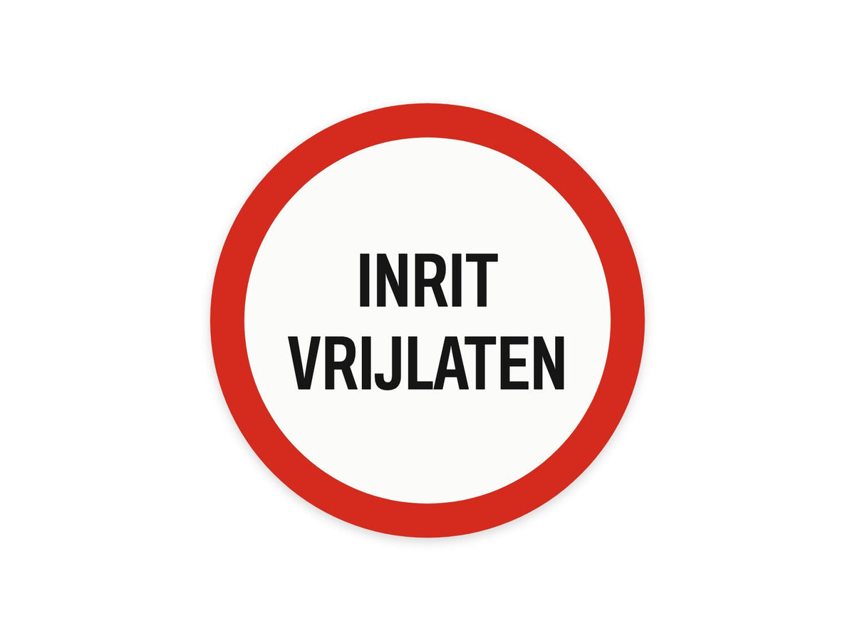 Inrit vrijlaten bord (rond)