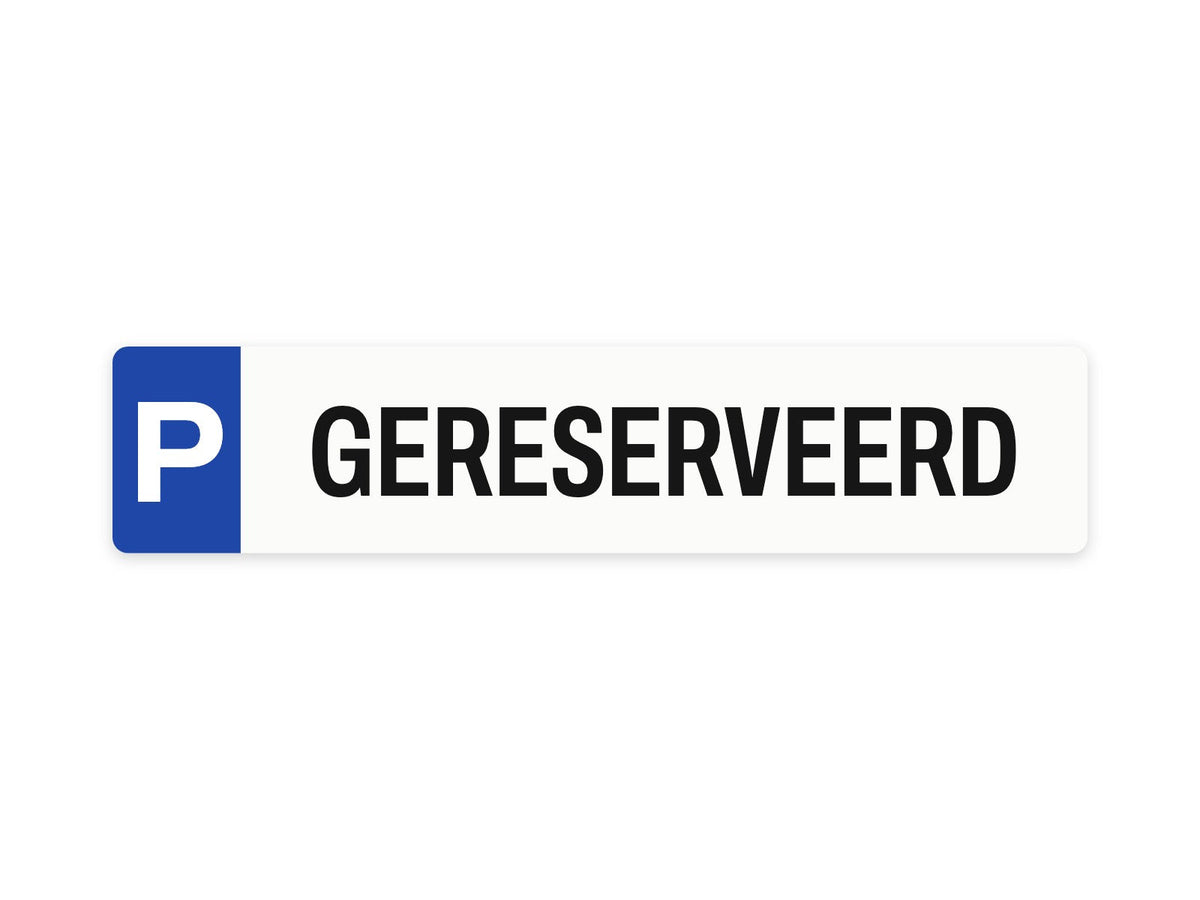 Parkeerplaat P Gereserveerd