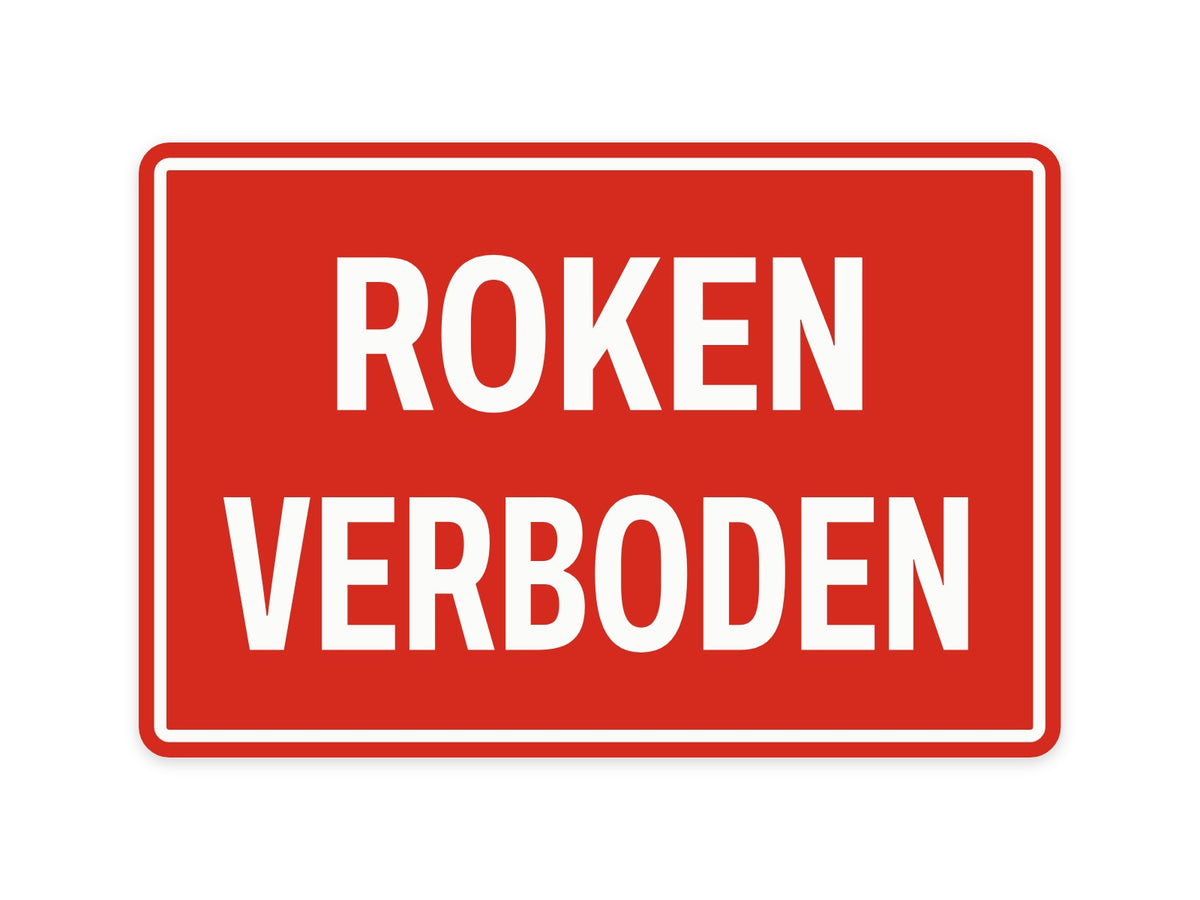 Roken verboden bord (rechthoekig)