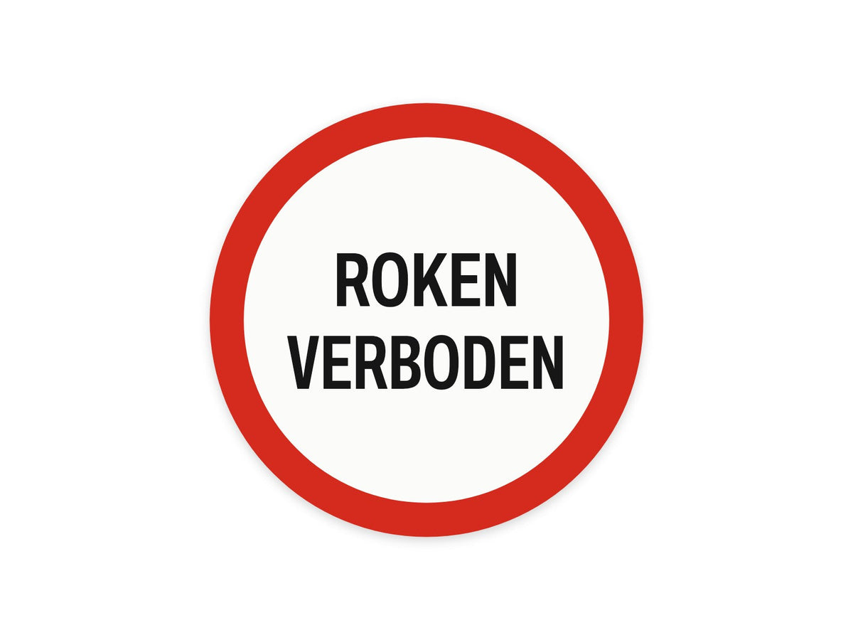 Roken verboden bord (rond)