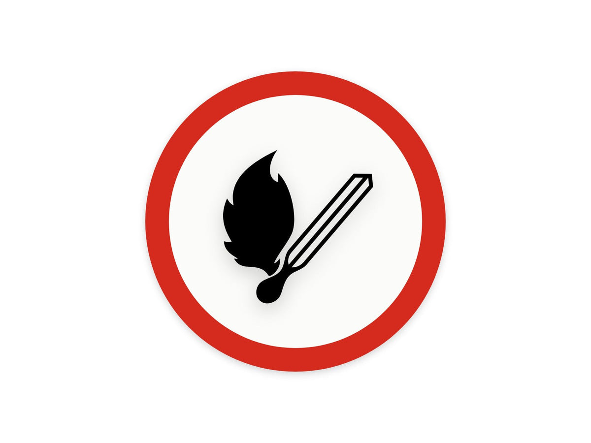 Verbodsbord brandende lucifer