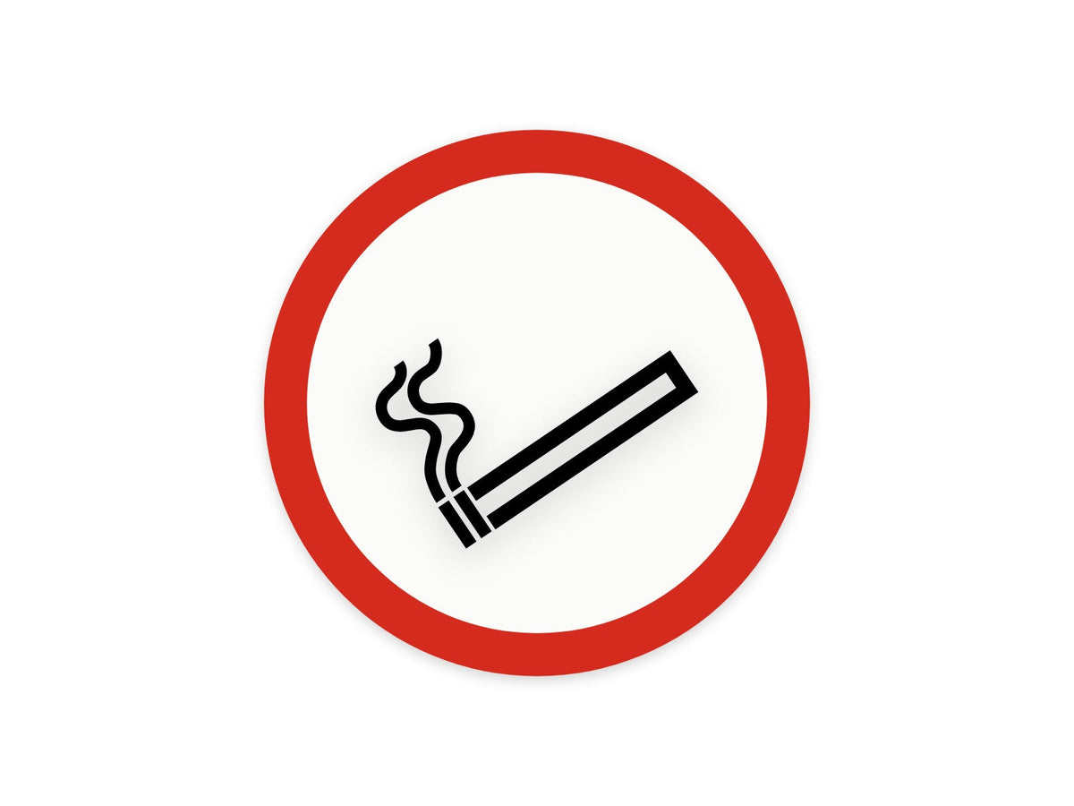 Verbodsbord brandende sigaret