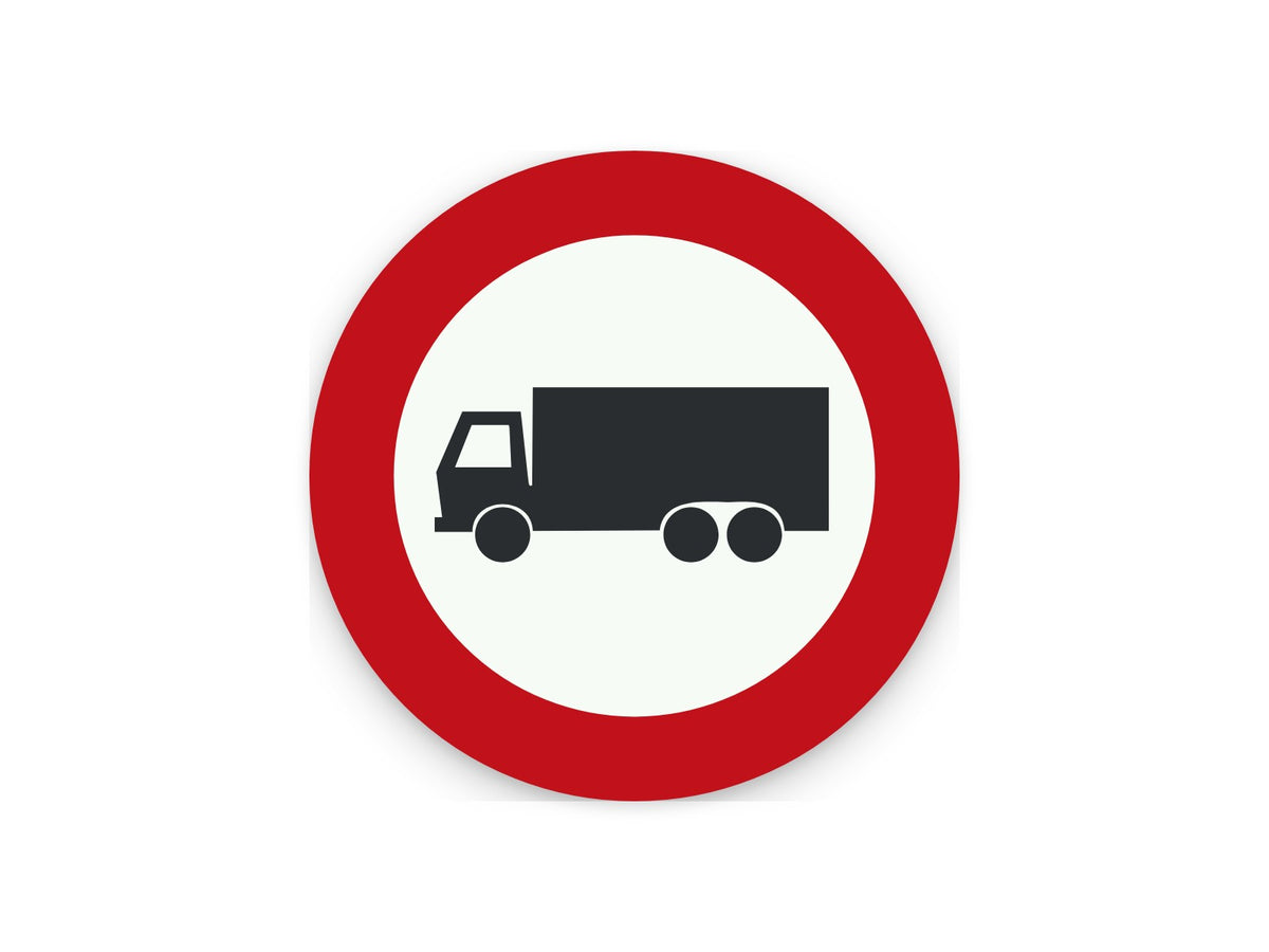 Verboden voor vrachtwagens bord