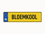 Kentekenplaat met naam (11 tekens)