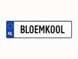 Kentekenplaat met naam (11 tekens)