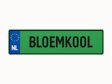 Kentekenplaat met naam (11 tekens)