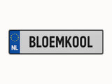 Kentekenplaat met naam (11 tekens)