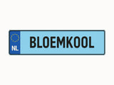 Kentekenplaat met naam (11 tekens)