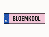 Kentekenplaat met naam (11 tekens)