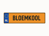 Kentekenplaat met naam (11 tekens)