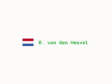 NL vlag met eigen naam sticker