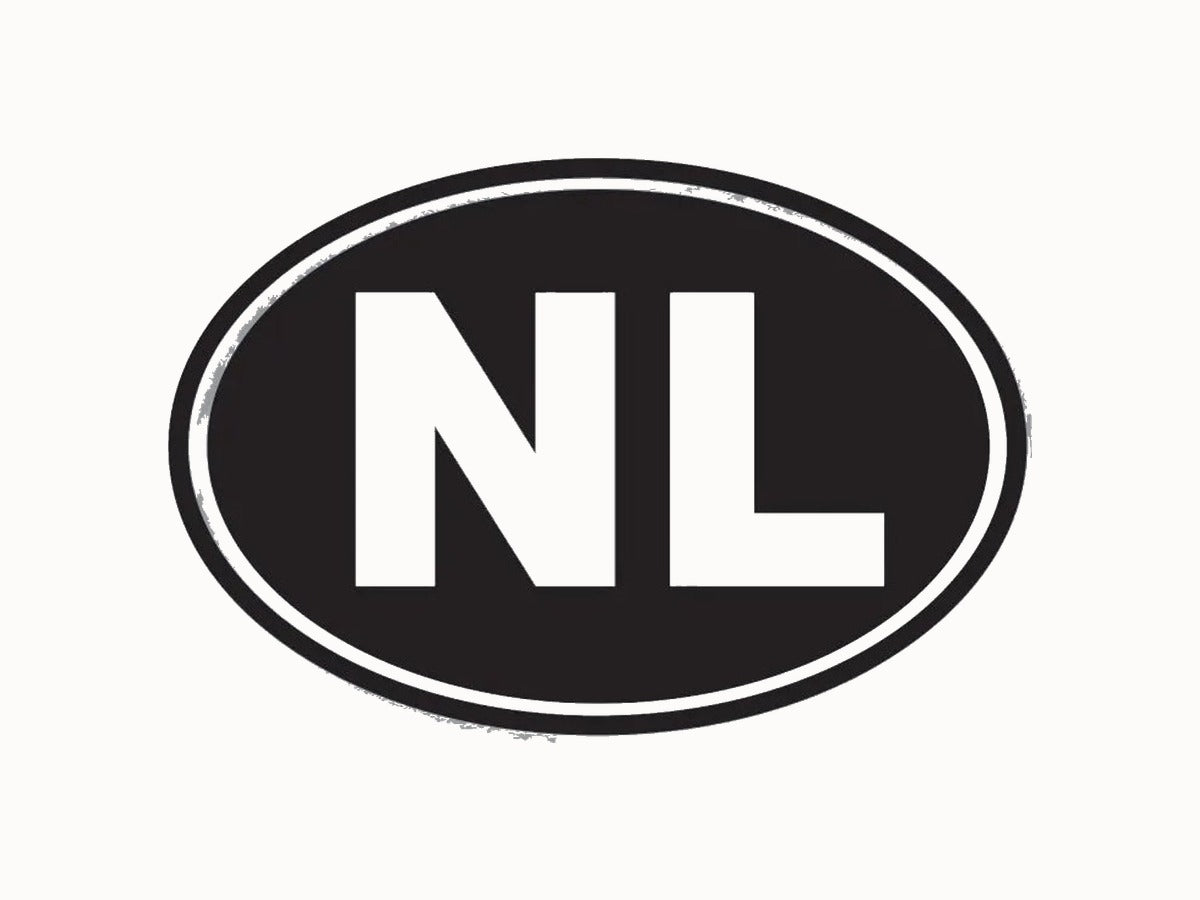 NL sticker zwart