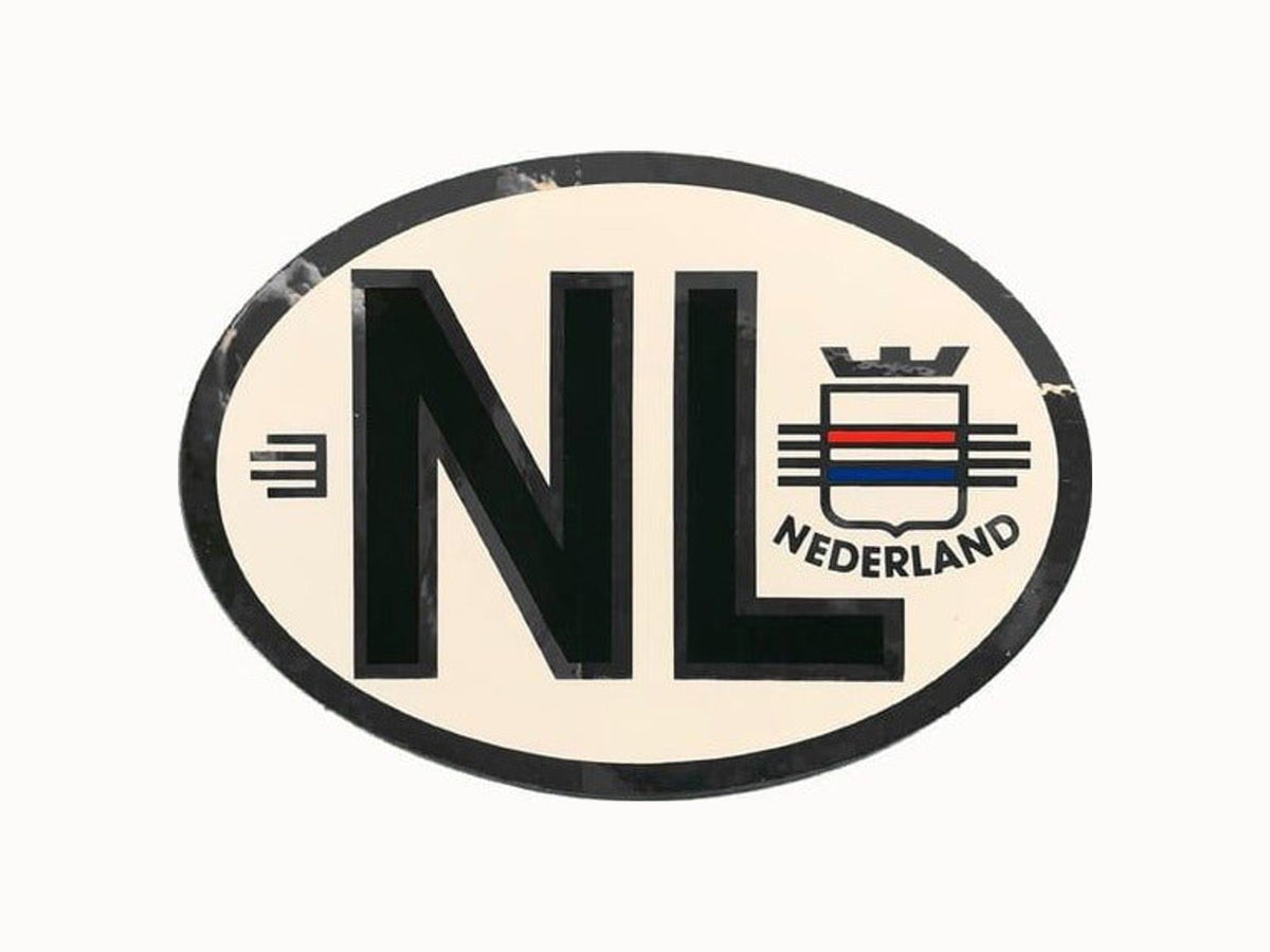 NL sticker zilver