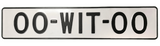 Witte kentekenplaat